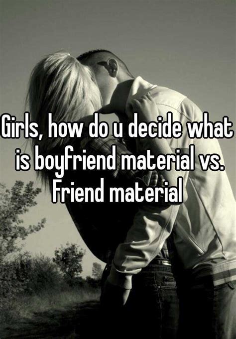 boyfriend material vs hookup